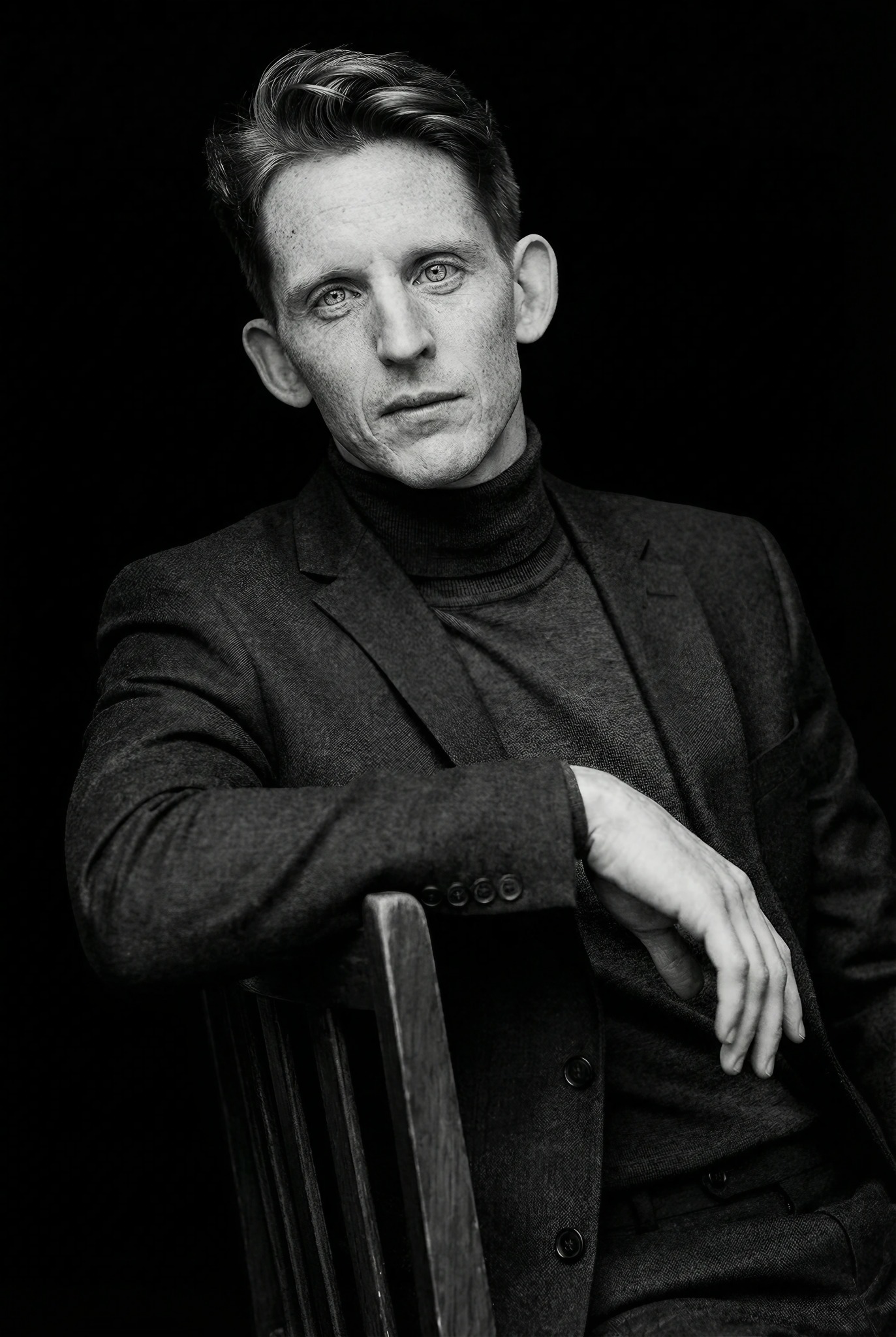 Black-and-white portrait of Andreas G. Hansen